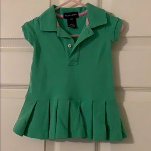 Infant girls Polo green dress